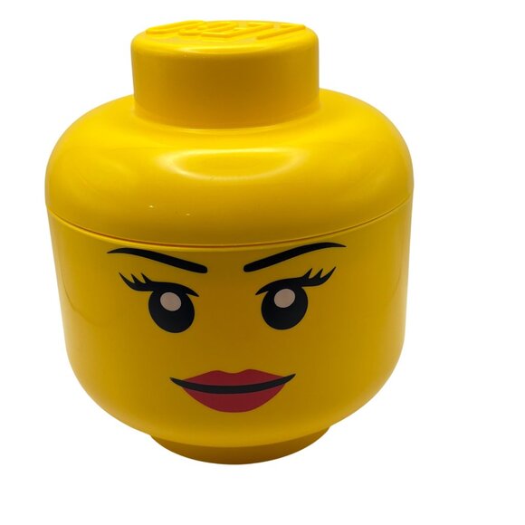 LEGO Girl Storage Head Small Yellow Container - Picture 1 of 3